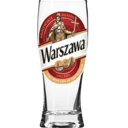 Скляний пивний бокал з друком Варшава 330 мл G-011