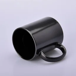 Magiški puodeliai Total Black (juodi su juodu vidumi) sublimacijai 330ml, prieinami blizgūs, matiniai, pusiau matiniai